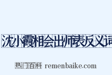 沈小霞相会出师表反义词是什么意思的图片